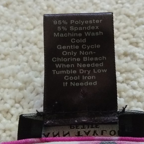 Ann Taylor pink floral keyhole blouse XXSP - Picture 6 of 6